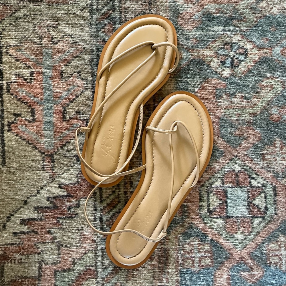 NWT J Crew Strappy Sandals in Light Carmel